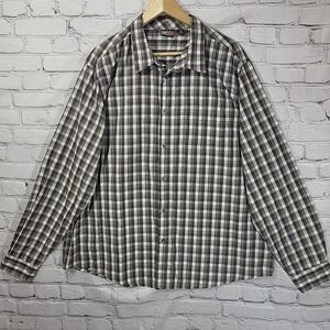 3800 East Shirt Mens XXL Plaid Long Sleeve Button up